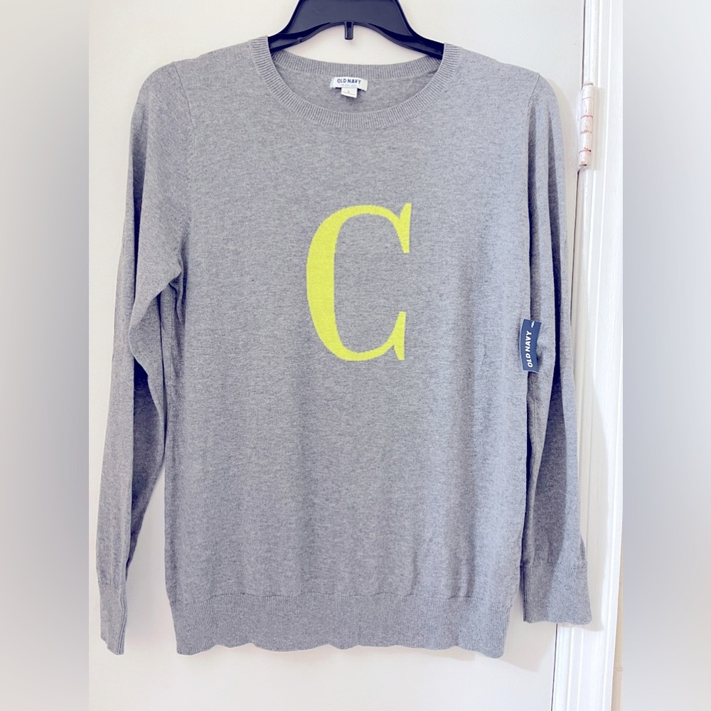 Old Navy C Initial Sweater